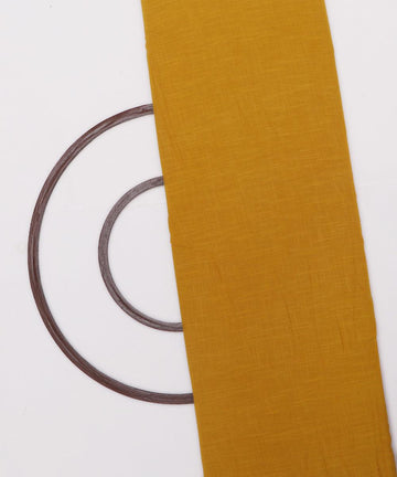 mustard plain slub cotton fabric 1